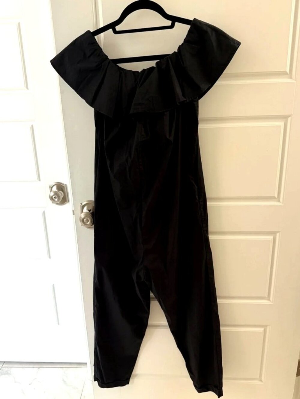 HATCH Maternity Off Shoulder Black Jumpsuit XS Hot Deal